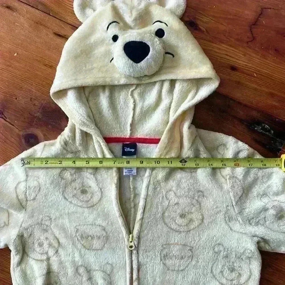 Disney Winnie the Pooh Zippered Onsie Fleece Pajamas Costume - Picture 4 of 10